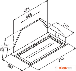 Кухонная вытяжка KUPPERSBERG INBOX 73 B (39731)