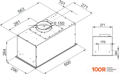 Кухонная вытяжка KUPPERSBERG IBOX 60 W (39729)