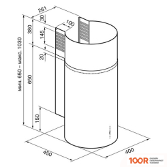 Кухонная вытяжка Krona TETIS 400 4P (НЕРЖАВЕЮЩАЯ СТАЛЬ) (39655)