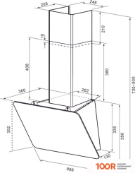 Кухонная вытяжка Krona LIORA 900 S (ЧЕРНЫЙ) (39602)