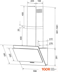 Кухонная вытяжка Krona LEA 600 S (ЧЕРНЫЙ) (39595)