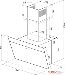 Кухонная вытяжка Krona KRISTEN A 600 S (БЕЛЫЙ) (39590)