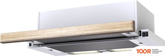 Кухонная вытяжка Krona KAMILLA WOOD (БЕЛЫЙ, БЕЗ ДЕРЕВЯННОЙ ПАНЕЛИ, 2 МОТОРА) (39581)