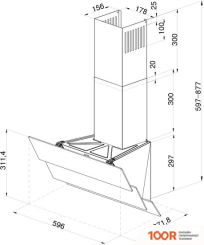 Кухонная вытяжка Krona AURORA 600 S (БЕЛЫЙ) (39438)