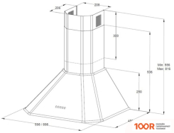 Кухонная вытяжка Korting KHC 9839 X (39348)