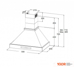 Кухонная вытяжка Korting KHC 6809 N (39321)