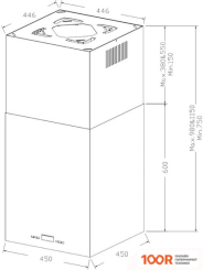 Кухонная вытяжка Korting CUBE KHA 45970 W (39301)
