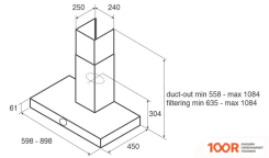 Кухонная вытяжка Jetair TOUCH BL/A/60 PRF0099977A (39157)