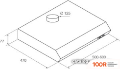 Кухонная вытяжка Jetair SENTI WH/F/60 PRF0023843C (39152)