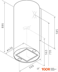 Кухонная вытяжка Jetair PIPE WH/A/43 PRF0099249A (39141)