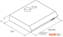 Кухонная вытяжка Jetair LIGHT WH/F/50 PRF0094427A (39127)