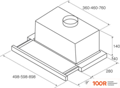 Кухонная вытяжка Jetair AURORA LX/WH/F/60 PRF0045669C (39112)