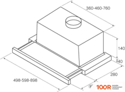 Кухонная вытяжка Jetair AURORA LX/GRX/F/90 PRF0045671C (39110)