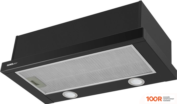 Кухонная вытяжка HOMSair FLAT 60 GLASS (ЧЕРНЫЙ) (39035)