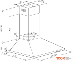 Кухонная вытяжка Graude DHP 60.0 W (38867)