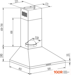 Кухонная вытяжка GrandGermes RIMINI 50 (БЕЛЫЙ) (38817)