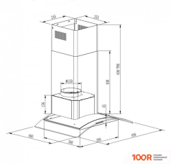 Кухонная вытяжка GrandGermes BRELA (50, БЕЛЫЙ) (38803)