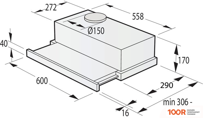 Кухонная вытяжка Gorenje TH60E3W (38731)
