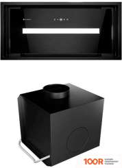 Кухонная вытяжка Globalo SAREDO 60.1 + TURBINA TW 3.1 (ЧЕРНЫЙ) (38650)
