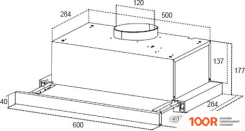 Кухонная вытяжка Germes ELVA 60 (БЕЛЫЙ) (38350)
