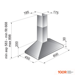 Кухонная вытяжка Freggia CHEL6W (38289)
