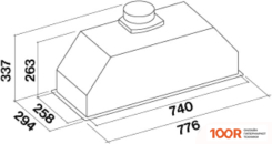 Кухонная вытяжка Falmec GRUPPO INCASSO TOUCH VISION 70 800/1280 М3/Ч (38058)