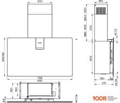 Кухонная вытяжка Faber SOFT SLIM 80 GREY LONDON A80 330.0597.524 (37982)