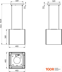 Кухонная вытяжка Faber SOFT CUBE WHITE KOS F40 345.0607.586 (37977)
