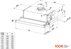 Кухонная вытяжка Faber FLEXA W A60 315.0547.834 (37904)