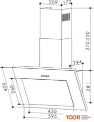 Кухонная вытяжка Exiteq EX-1496 (ЧЕРНЫЙ) (37870)