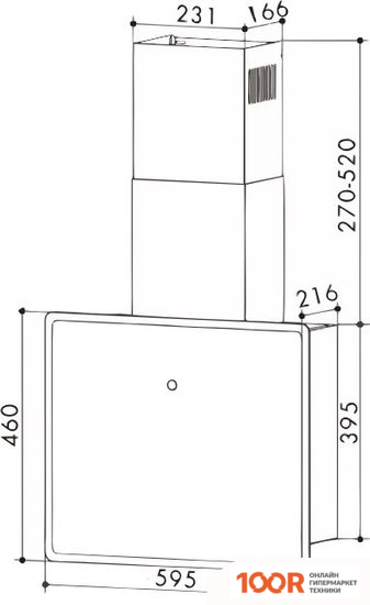 Кухонная вытяжка Exiteq EX-1466 (ЧЕРНЫЙ) (37867)