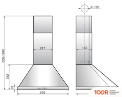 Кухонная вытяжка Elikor СИГМА 90П-650-К3Д 961893 (АНТРАЦИТ/БРОНЗА) (37765)