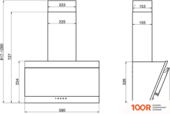 Кухонная вытяжка Elikor САПФИР 60П-430-К3Д (БЕЛЫЙ/БЕЛОЕ СТЕКЛО) (37749)