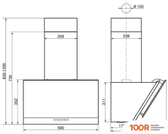 Кухонная вытяжка Elikor РУБИН CERAMICS S4 60Н-700-Э4Д 962840 (НЕРЖАВЕЮЩАЯ СТАЛЬ/ЦЕМЕНТ) (37743)