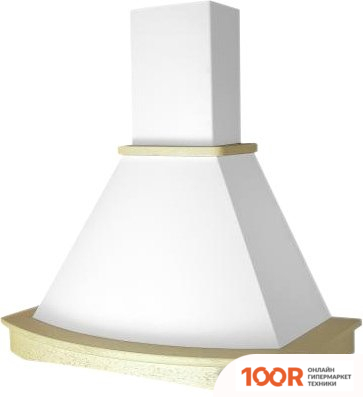 Кухонная вытяжка Elikor РОТОНДА 90П-650-П3Д (БЕЖЕВЫЙ/ДУБ БЕЛЫЙ/ПАТИНА ЗОЛОТО) (37735)