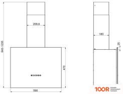 Кухонная вытяжка Elikor МЕТЕОРИТ 60П-700-Э4Д 192316 (ЧЕРНЫЙ) (37719)