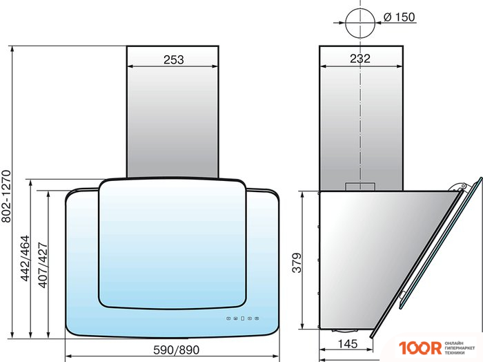 Кухонная вытяжка Elikor КВАРЦ 60П-1000-Е4Д (БЕЖЕВЫЙ/КРЕМ) (37709)
