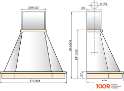 Кухонная вытяжка Elikor КАМИН ГРАНЬ 60П-650-П3Л (БЕЛЫЙ/БЕЗ ОБРАМЛЕНИЯ) (37697)