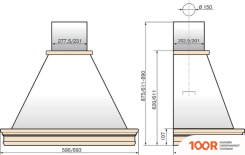 Кухонная вытяжка Elikor ВИЛЛА ВАЛЕНСИЯ 60П-650-П3Л (БЕЖЕВЫЙ/ДУБ НЕОКРАШЕННЫЙ) (840918) (37646)
