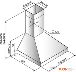 Кухонная вытяжка Elikor ВЕНТА 50П-430-К3Д (ВАНИЛЬ) (37638)