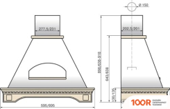 Кухонная вытяжка Elikor БЕЛЬВЕДЕР ФЛОРЕАЛЕ 60П-650-П3Д (БЕЖЕВЫЙ/БУК ОРЕХ) (37633)