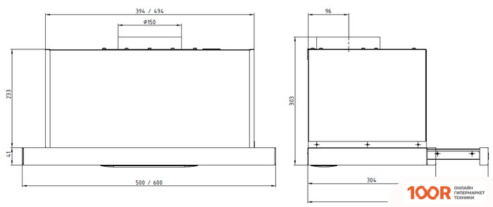 Кухонная вытяжка Elikor SLIDE 60П-1000 227273 (ЧЕРНЫЙ/СТЕКЛО ЧЕРНОЕ) (37597)