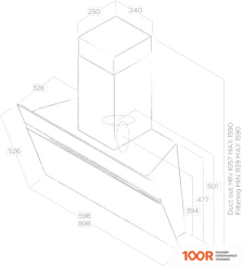 Кухонная вытяжка Elica STRIPE WH/A/90/LX PRF0100995B (37519)