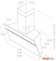 Кухонная вытяжка Elica STRIPE IX/A/90/LX PRF0100993C (37516)