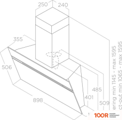 Кухонная вытяжка Elica STRIPE BL/A/80 PRF0164806 (37512)