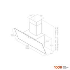 Кухонная вытяжка Elica SHIRE WH/A/60 NO PLUG PRF0144000A (37502)