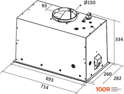 Кухонная вытяжка Elica LANE GR/A/72 (37454)