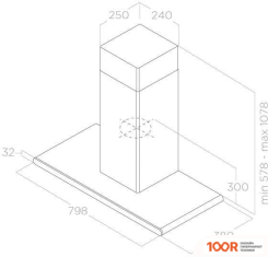 Кухонная вытяжка Elica GALAXY WH IX/A/80 PRF0009822B (37392)