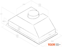 Кухонная вытяжка Elica ERA C BL/A/72 (37382)