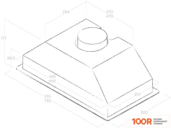 Кухонная вытяжка Elica ERA C BL/A/52 (37381)